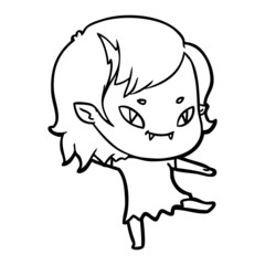 cartoon friendly vampire girl