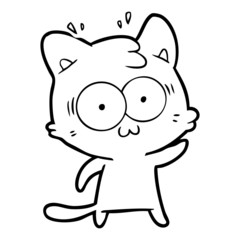 cartoon surprised cat