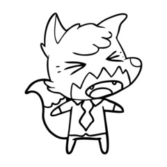 angry cartoon fox boss
