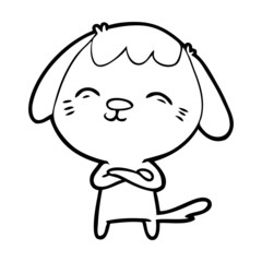 happy cartoon dog