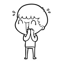 laughing cartoon man