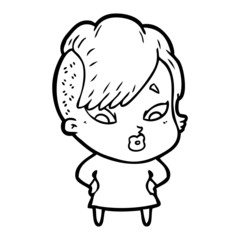 cartoon surprised girl