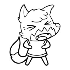 angry cartoon fox