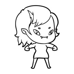 cartoon friendly vampire girl