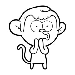 cartoon hooting monkey
