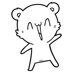 happy bear cartoon