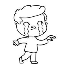 cartoon man crying