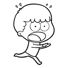 cartoon shocked man
