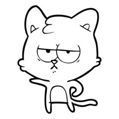 Fototapeta premium bored cartoon cat