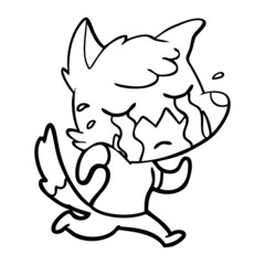 crying fox cartoon