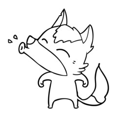 howling wolf cartoon