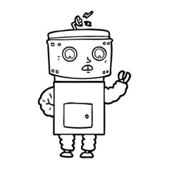 cartoon robot