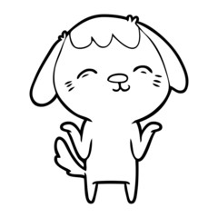 happy cartoon dog