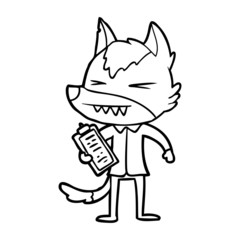 angry wolf cartoon