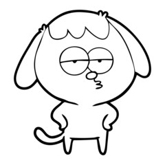 cartoon bored dog