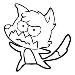 cartoon annoyed fox