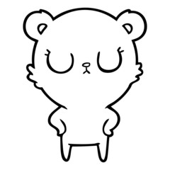 Obraz premium peaceful cartoon bear
