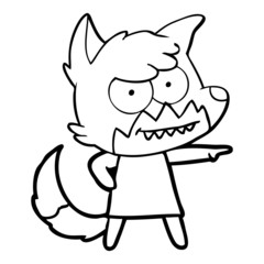 cartoon grinning fox