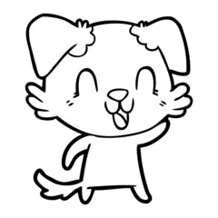 Obraz premium laughing cartoon dog