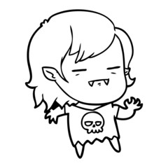 cartoon undead vampire girl