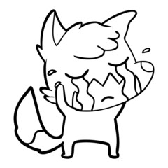 crying fox cartoon