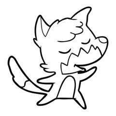 friendly cartoon fox