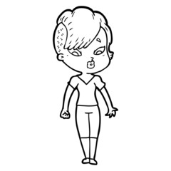 cartoon surprised girl