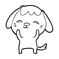 happy cartoon dog