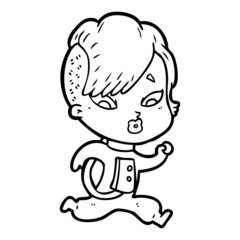 cartoon surprised girl