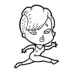 cartoon surprised girl