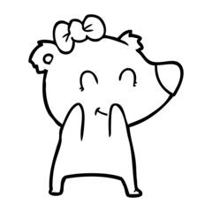 female bear cartoon