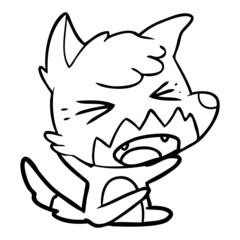 angry cartoon fox