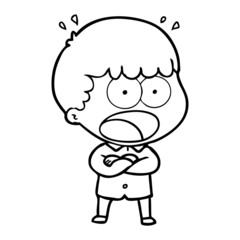 cartoon shocked man