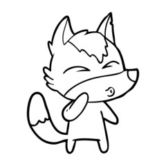 cartoon wolf whistling