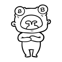 cartoon weird alien communicating
