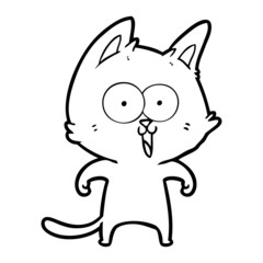 funny cartoon cat