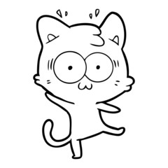 cartoon surprised cat