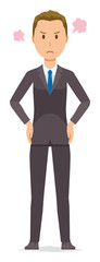 A young businessman is angry