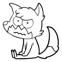 cartoon annoyed fox