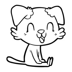 laughing cartoon dog