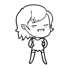 cartoon undead vampire girl