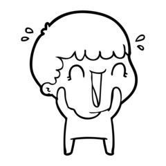 laughing cartoon man