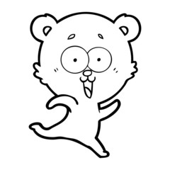 laughing teddy  bear cartoon