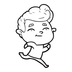 running cartoon man