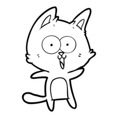 Obraz premium funny cartoon cat