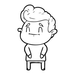 happy cartoon man
