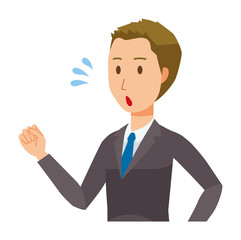 A young businessman is running