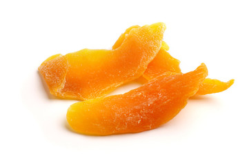 Fototapeta na wymiar Dried mango slices, candied