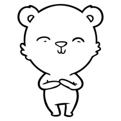 happy cartoon bear