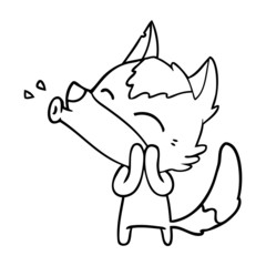 howling wolf cartoon
